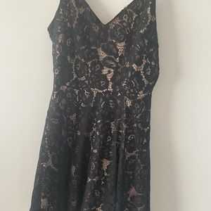 mesh printed mini dress